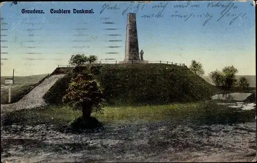 Ak Grudziądz Graudenz Westpreußen, Coublere Denkmal