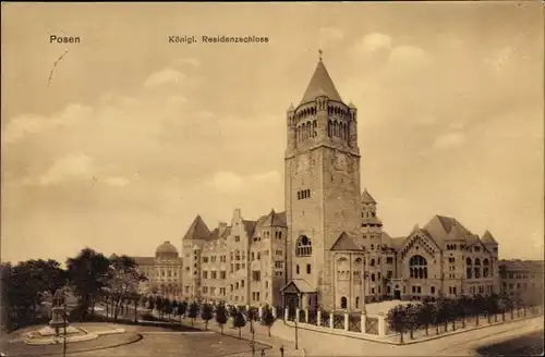 Ak Poznań Posen, Königliches Residenzschloss