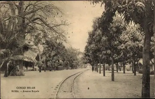 Ak Boma Congo Belge DR Kongo Zaire, Avenue Royale