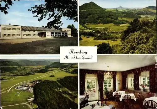 Ak Hornberg im Schwarzwald, Hotel-Restaurant, Innenansicht, Gesamtansicht vom Ort