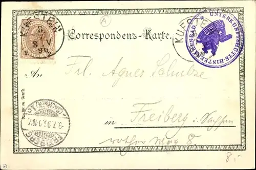 Litho Hinterbärenbad in Tirol, Gesamtansicht mit Kapelle