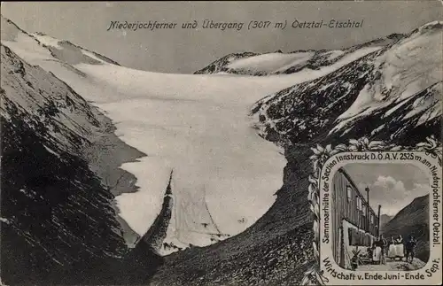 Ak Innsbruck in Tirol, Niederhochferner und Übergang, Oetztal Etschtal, Stadtansicht