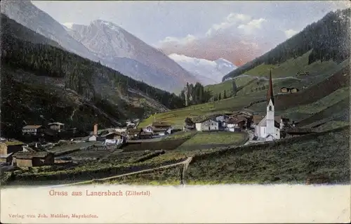 Ak Lanersbach Tux im Zillertal in Tirol, Gesamtansicht