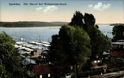 Ak Berlin Spandau, Die Havel bei Weinmeisterhorn