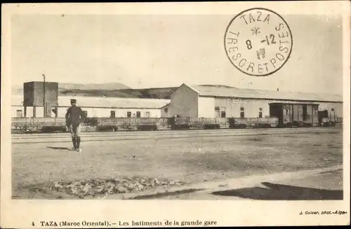 Ak Taza Marokko, Les batiments de la grande gare