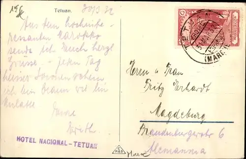 Ak Tetuan Tétouan Marokko, Straßenpartie, Händler