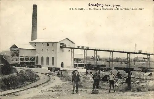 Ak Lessines Wallonien Hennegau, Machine a concasser de la carriere Tacquenier