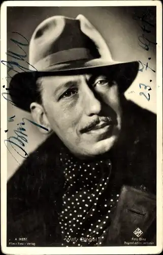 Ak Schauspieler Willy Birgel, Portrait, Hut