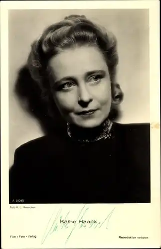 Ak Schauspielerin Käthe Haack, Portrait, Autogramm