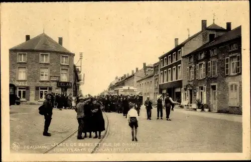 Ak Beauraing Wallonien Namur, Place de Berry et Rue de Dinant