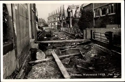 Ak Zierikzee Zeeland, Watersnood 1953, Het Vrije