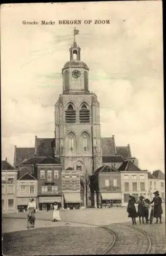 Ak Bergen op Zoom Nordbrabant Niederlande, Groote Markt