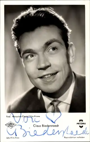 Ak Schauspieler Claus Biederstaedt, Portrait