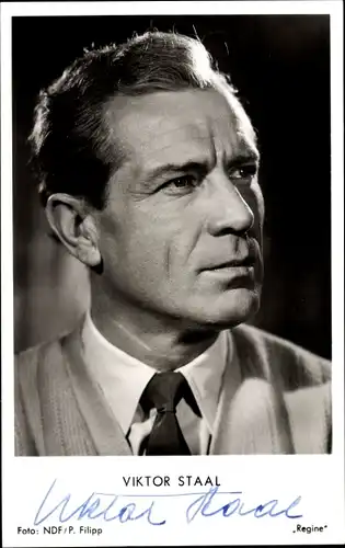Ak Schauspieler Viktor Staal, Portrait, Autogramm