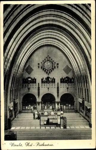 Ak Utrecht Niederlande, Hal-Postkantoor