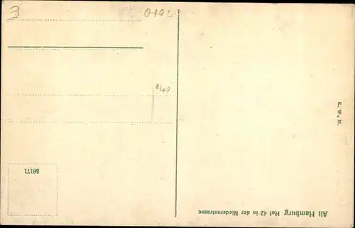 Ak Hamburg Mitte Altstadt, Hof 42 in der Niedernstraße
