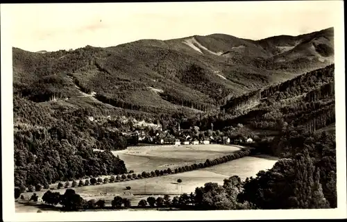 Ak Freiburg im Breisgau, Günterstal mit Blick zum Schauinsland