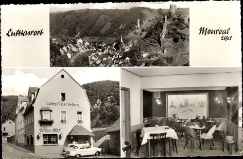 Ak Monreal in der Eifel, Eifeler Hof, Außenansicht, Speisesaal, Panorama