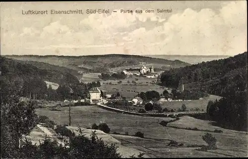 Ak Eisenschmitt in der Eifel, Partie aus dem Salmtal, Panorama