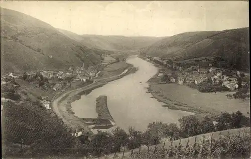 Ak Alf an der Mosel, Bullay, Luftaufnahme