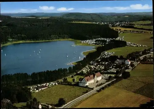 Ak Marienheide im Bergischen Land, Brucher Talsperre mit Camping-Plätzen u. VdK Erholungsheim