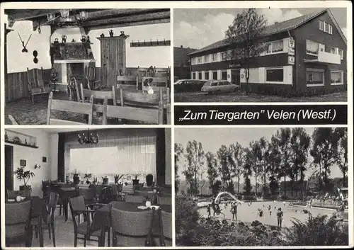 Ak Velen in Westfalen, Hotel Restaurant Zum Tiergarten, Innenansicht, Schwimmbad