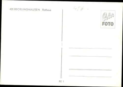 Ak Recklinghausen im Ruhrgebiet, Rathaus, Außenansicht