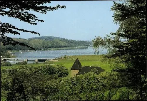 Ak Blankenstein an der Ruhr Hattingen, Wasserburg Kemnade, Freizeitzentrum, Kemnader See