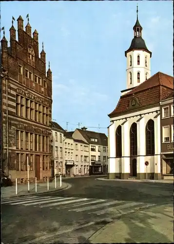 Ak Xanten am Niederrhein, Evangelische Kirche, Gotisches Haus, Außenansicht