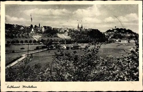 Ak Montabaur im Westerwald, Panorama, Kirchturm