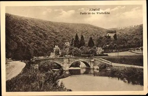Ak Altwied Neuwied in Rheinland Pfalz, Partie an der Wiedbrücke