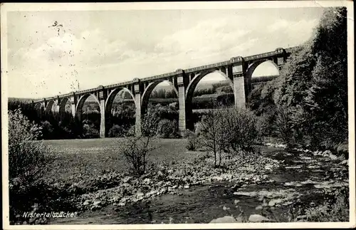Ak Erbach Nistertal im Westerwald, Nister-Tal-Brücke an der Eisenbahnstrecke