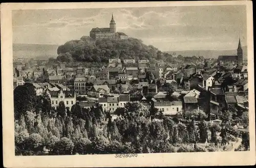 Ak Siegburg an der Sieg, Panorama, Kirche, Burg