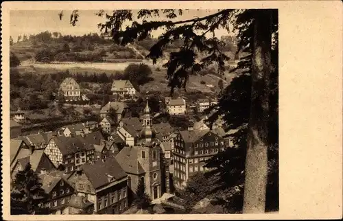 Ak Monschau Montjoie in der Eifel, Gesamtansicht der Stadt