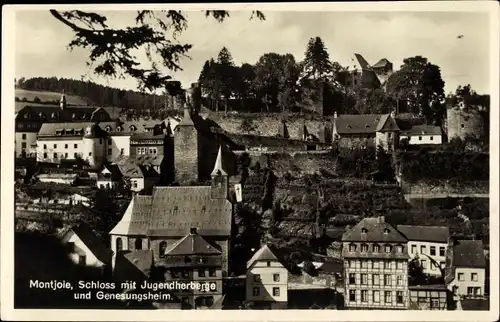 Ak Monschau Montjoie in der Eifel, Schloss mit Jugendherberge und Genesungsheim