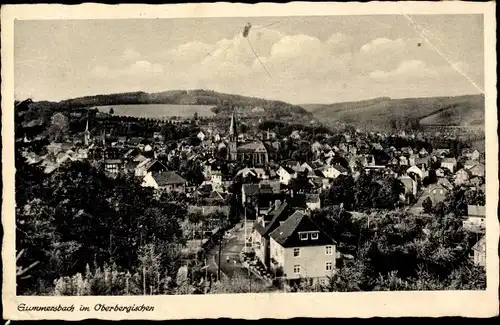 Ak Gummersbach im Oberbergischen Kreis, Panorama, Kirche