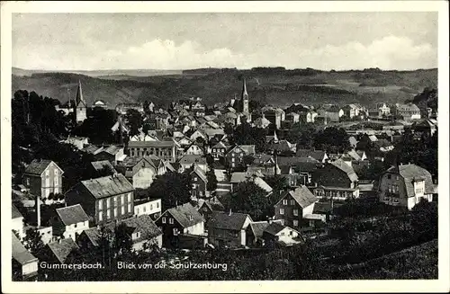Ak Gummersbach im Oberbergischen Kreis, Ort von der Schützenburg aus gesehen