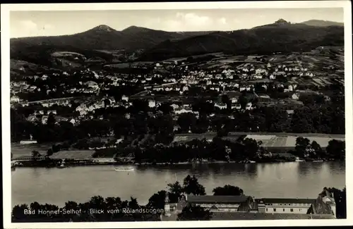 Ak Selhof Bad Honnef am Rhein, Panorama, Blick vom Rolandsbogen