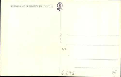 Ak Kronberg im Taunus, Schlosshotel, Außenansicht, Front