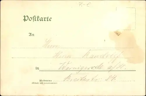 Litho Magdeburg an der Elbe, Kaspar Senft's Weinstuben