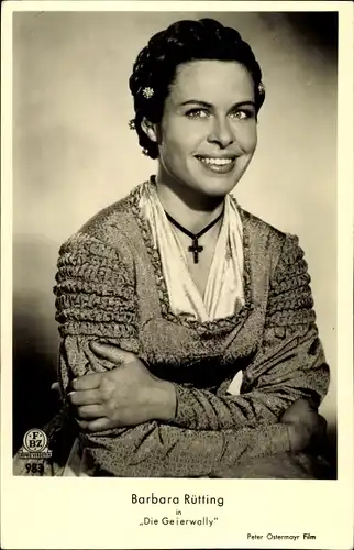 Ak Schauspielerin Barbara Rütting in Geierwally, Portrait, FBZ Verlag