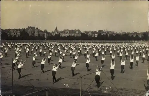 Foto Ak München, 13. Deutsches Turnfest, Freiübungen