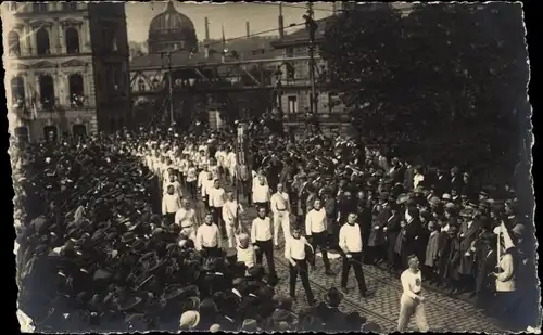 Foto Ak München, 13. Deutsches Turnfest, Festzug, 1923