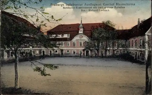 Ak Freiberg in Sachsen, Gasthof Kleinschirma, Etablissement