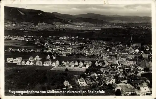 Ak Alsterweiler Maikammer in der Pfalz, Flugzeugaufnahme