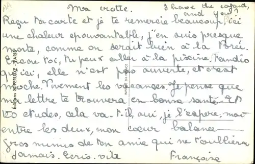 Künstler Ak Janser, Kinder und Hund, l'amour, mon cher montieur