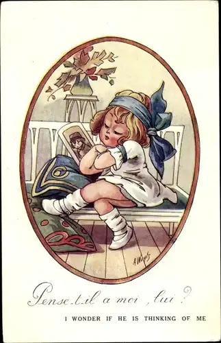 Künstler Ak Wuyts, A., Pense t il a moi, lui? I wonder if he is thinking of me