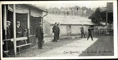 Ak Les Sports, Tir au fusil de chasse, Sportschießen, Reklame, Chicoree Extra Leroux