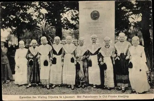Ak Niederlande, Earestien fen Waling Dijkstra to Ljouwert, Mei Pakesizzers in Old Fryske klaeijing