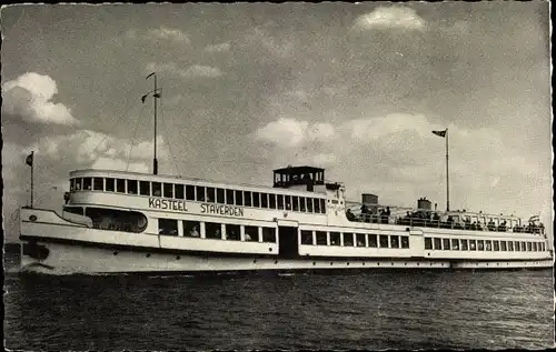 Ak Dampfer Kasteel Staverden der Holland Veluwe Lijn, Stoomboot Mij.